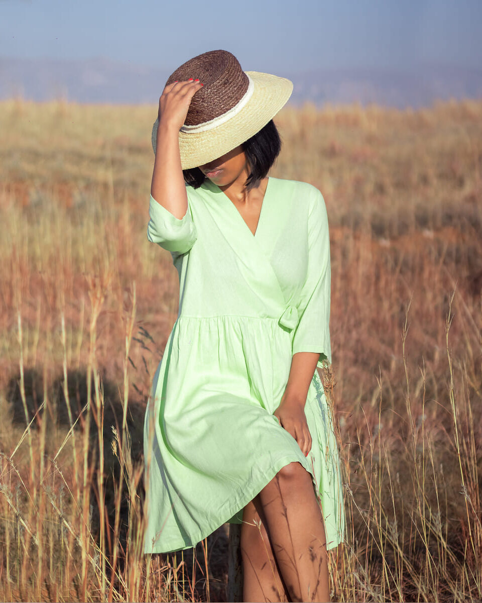 The Candace Dress (Butterfly Green)short